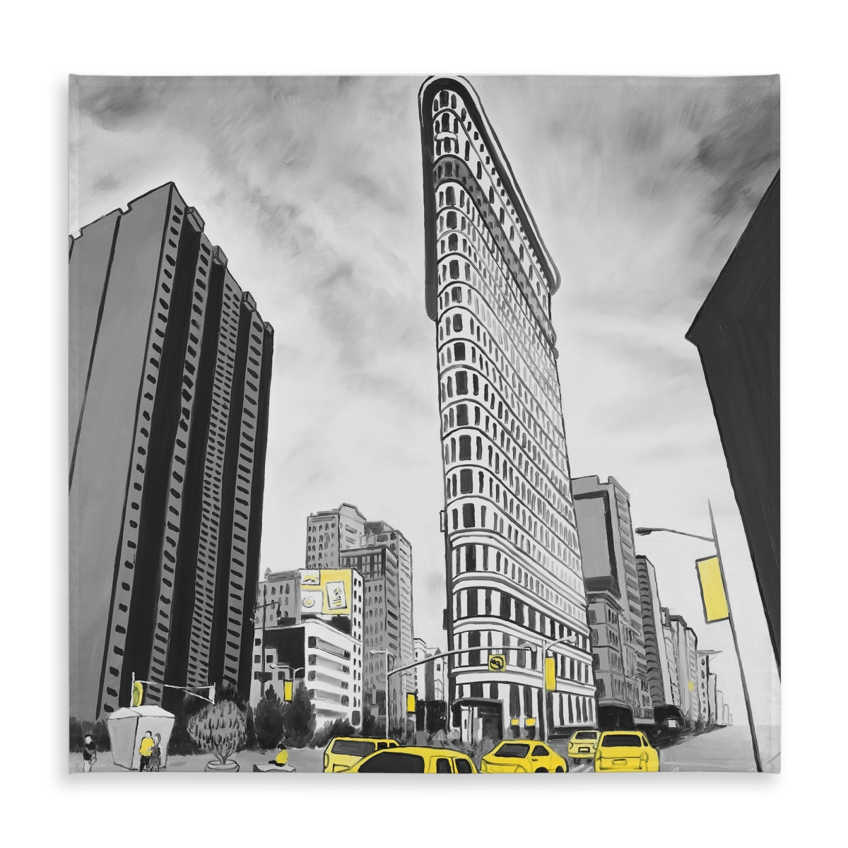Picture of Begin Home Decor C1TC5858A6EK7X 58 x 58 in. Flatiron Building Tablecloth - NYC Home Decor - Indoor & Outdoor