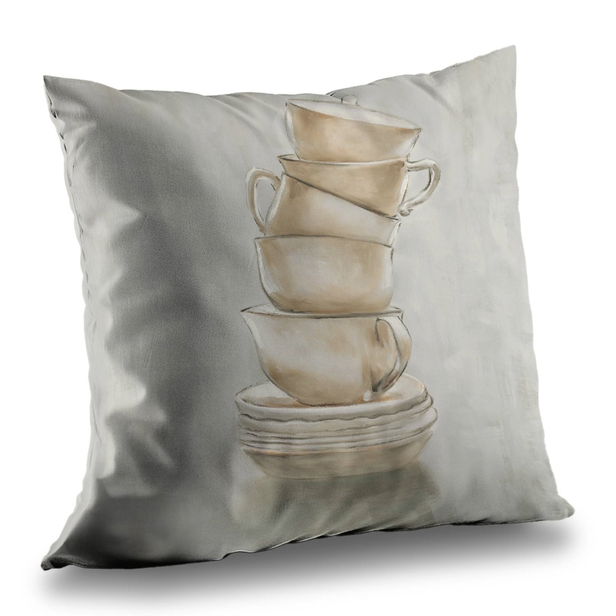 C1PT1414P4CZQ4 14 x 14 in. Coffee Mugs Poly Twill Throw Pillow Insert for Home Decor