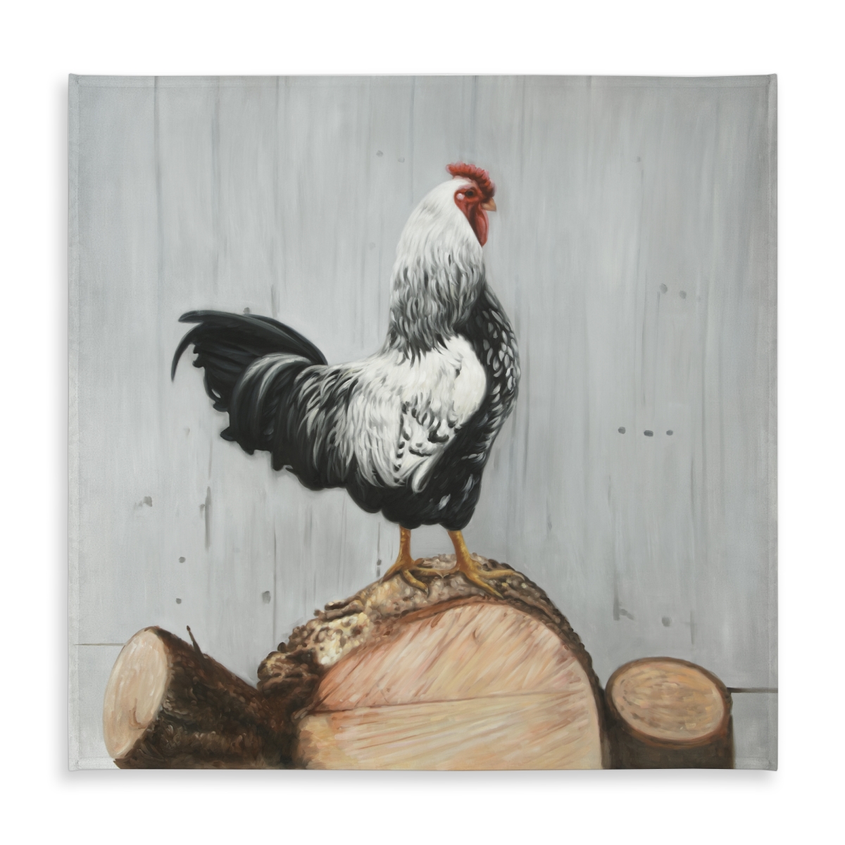 Picture of Begin Home Decor C1TC58587WM0UQ 58 x 58 in. Wyandotte Rooster Tablecloth - Rustic Farm Decor Indoor & Outdoor