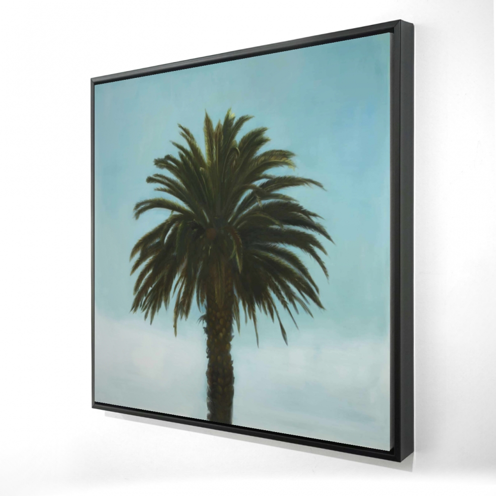 2081-3636-CO162 36 x 36 in. Tropical Palm - Floral Botanical Trees Framed Canvas Decor