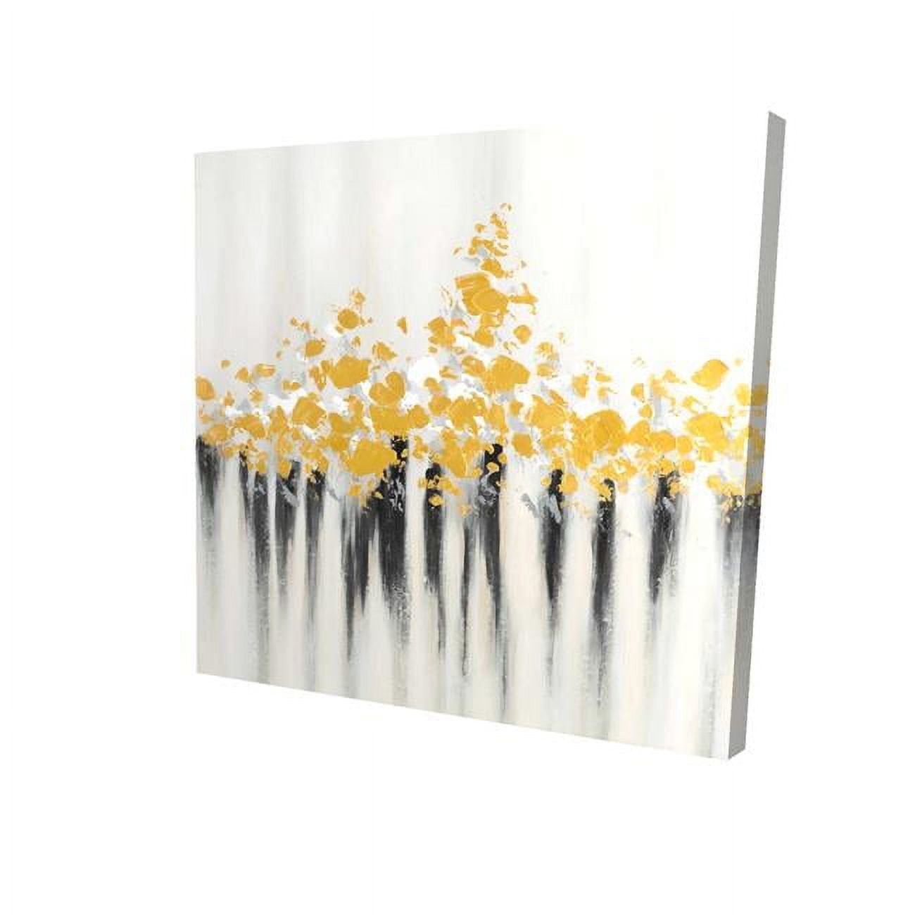 32 x 32 in. Abstract Gold Flowers-Print on Canvas
