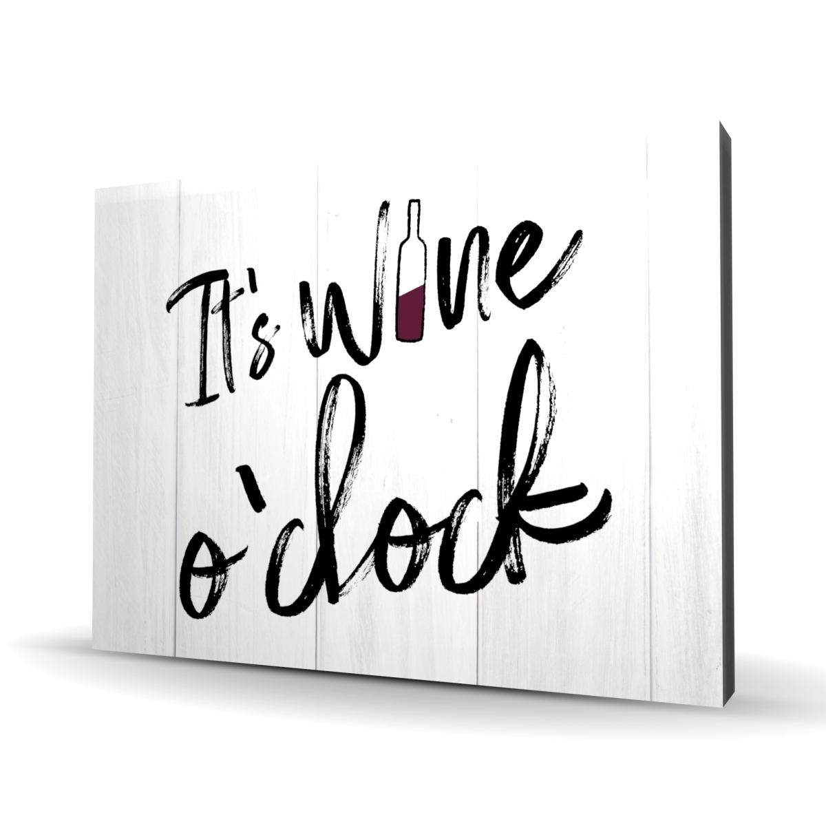 C1RC3648A3A27H 36 x 48 in. Its Wine O Clock - Black & White Canvas for Home Decor