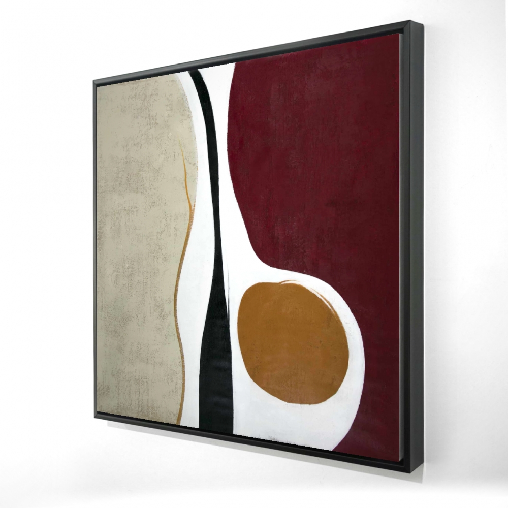 2081-3636-AB117 36 x 36 in. Multiform Man Cave Shapes Framed Canvas - Home Decor Art