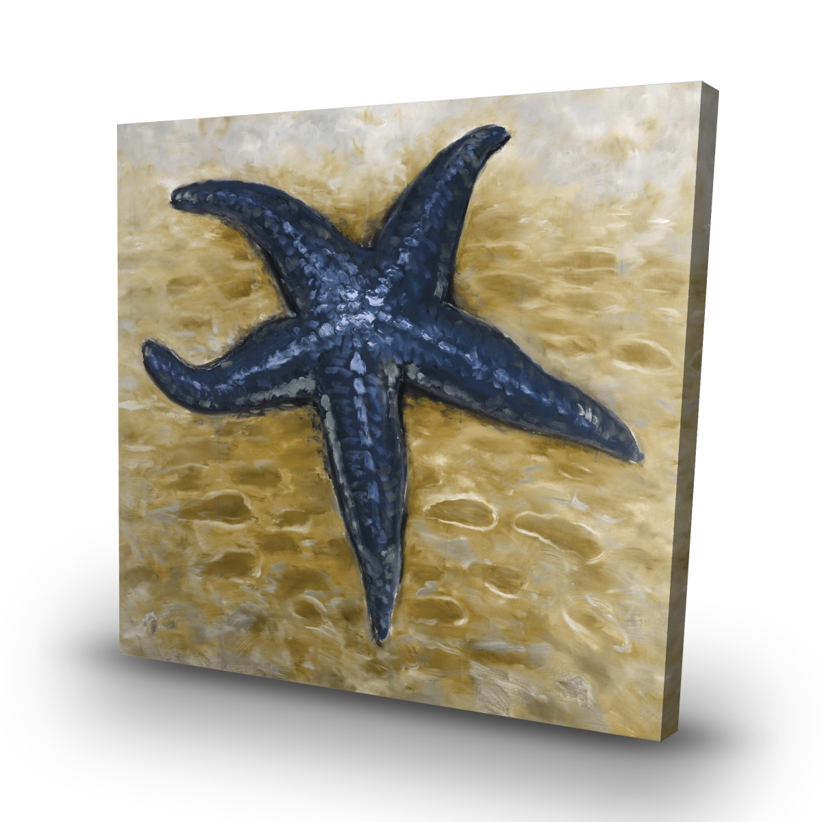 C1RC3232GFMSVE 32 x 32 in. Blue Starfish - Classic Blue Bathroom Canvas for Home Decor