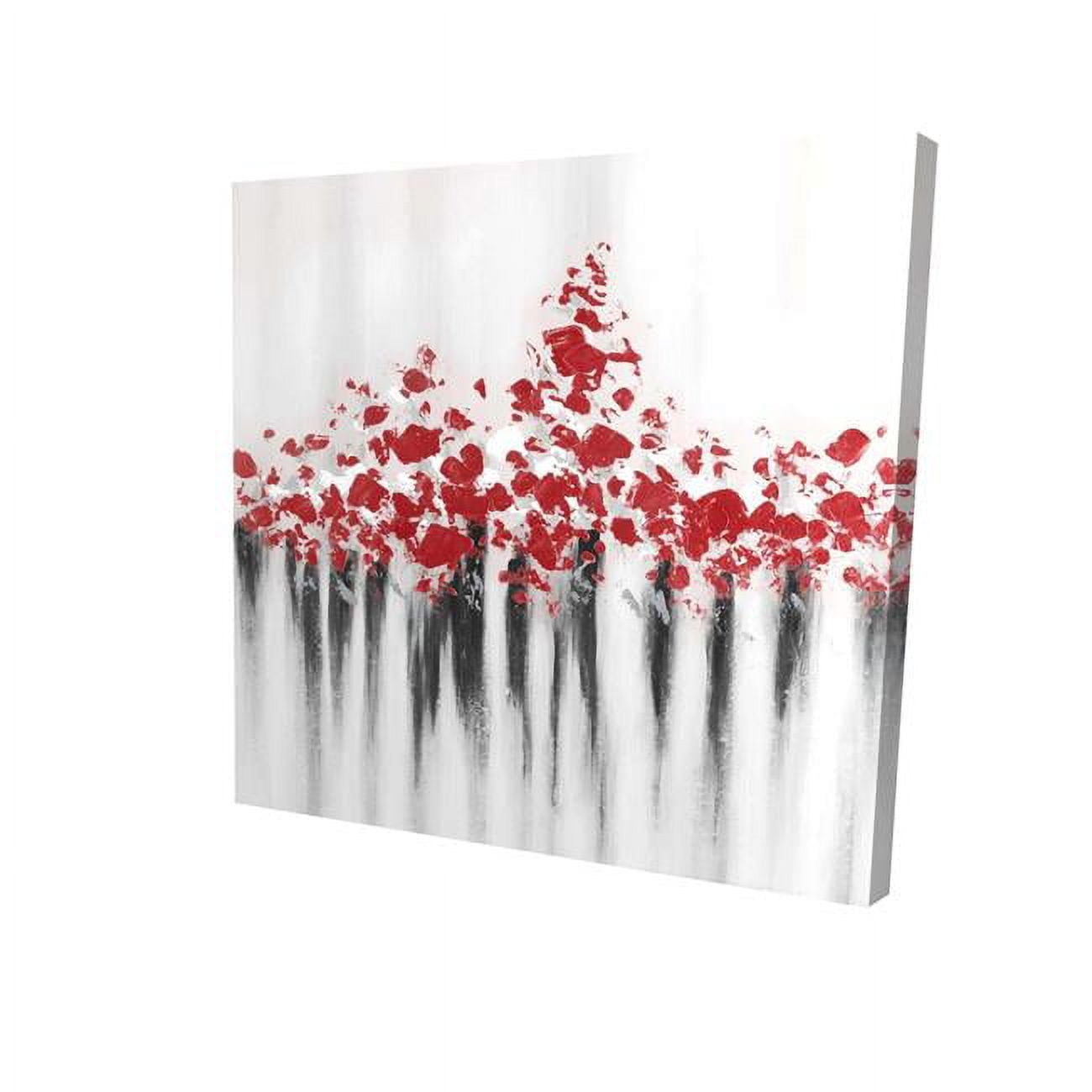 32 x 32 in. Falling Red Dot-Print on Canvas