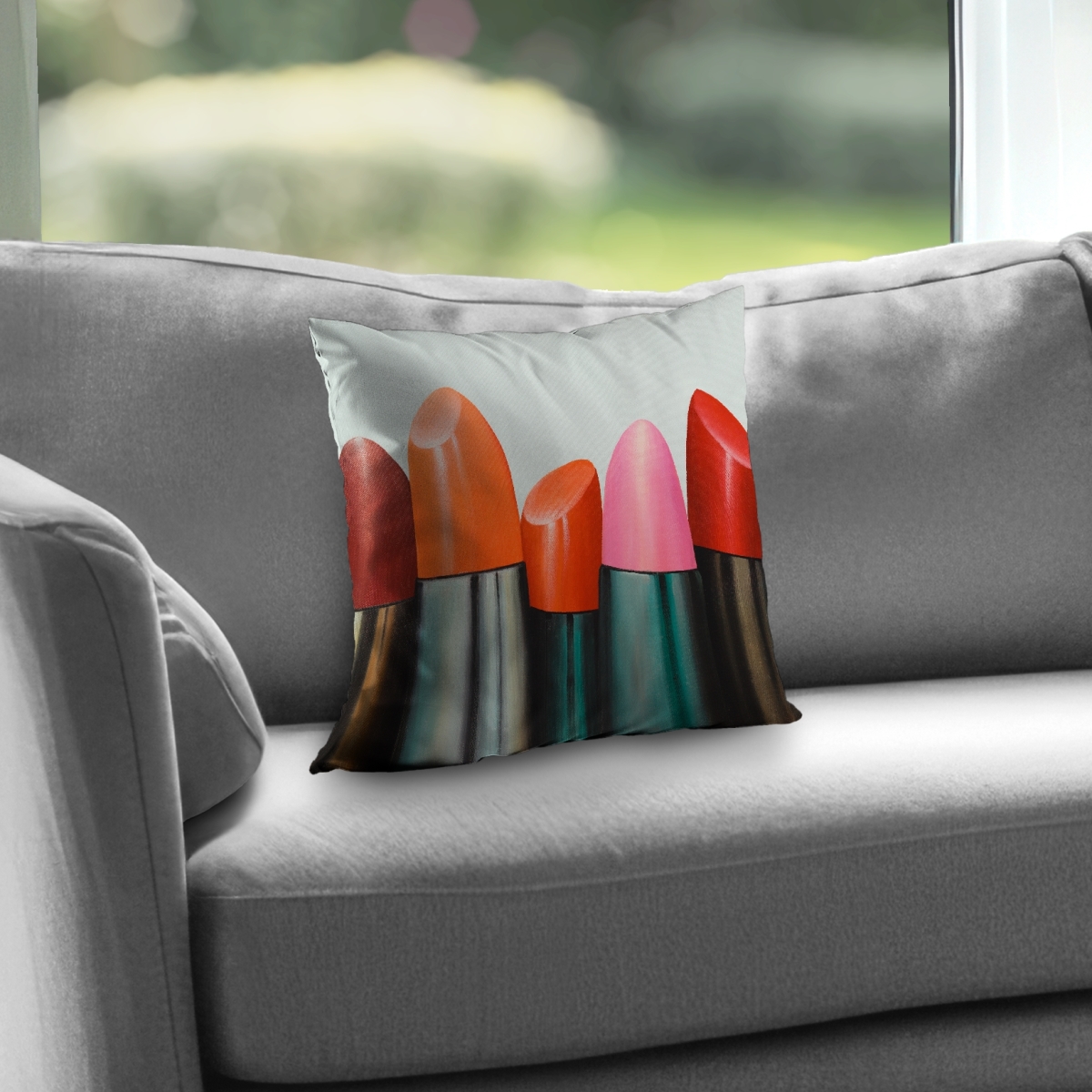 C1PT1414BD0EIH 14 x 14 in. Lipstick Collection - Beauty Romantic Poly Twill Throw Pillow