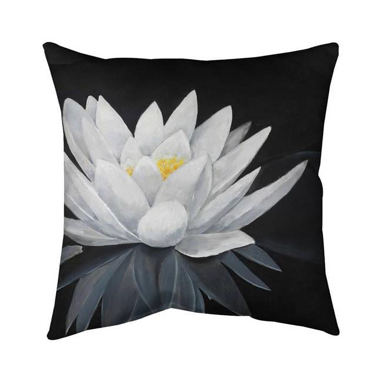 20 x 20 in. Lotus Flower with Reflection-Double Sided Print Indoor Pillow