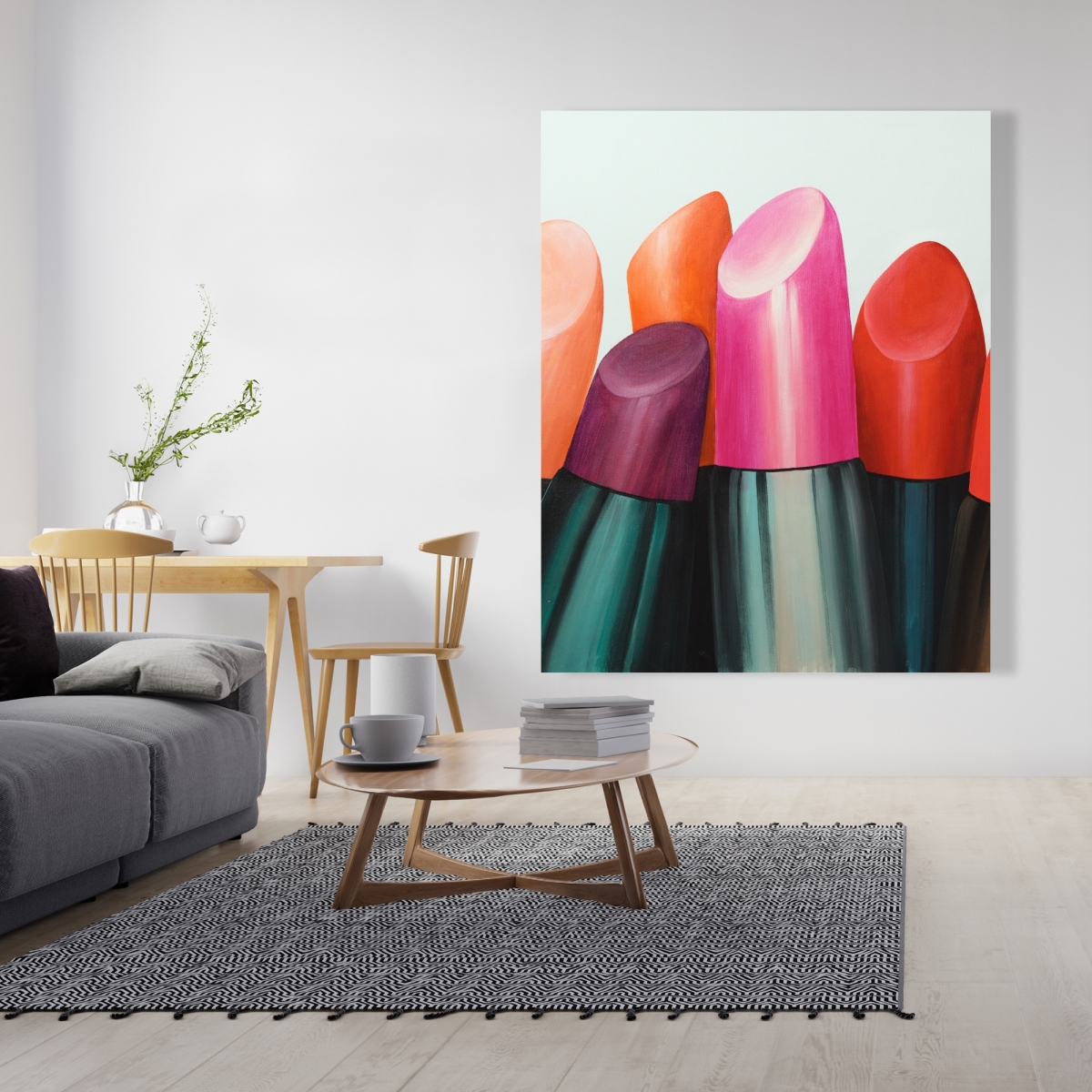 C1RC4860CR5PGD 48 x 60 in. Lipstick Addict - Romantic Miscellaneous Canvas for Home Decor
