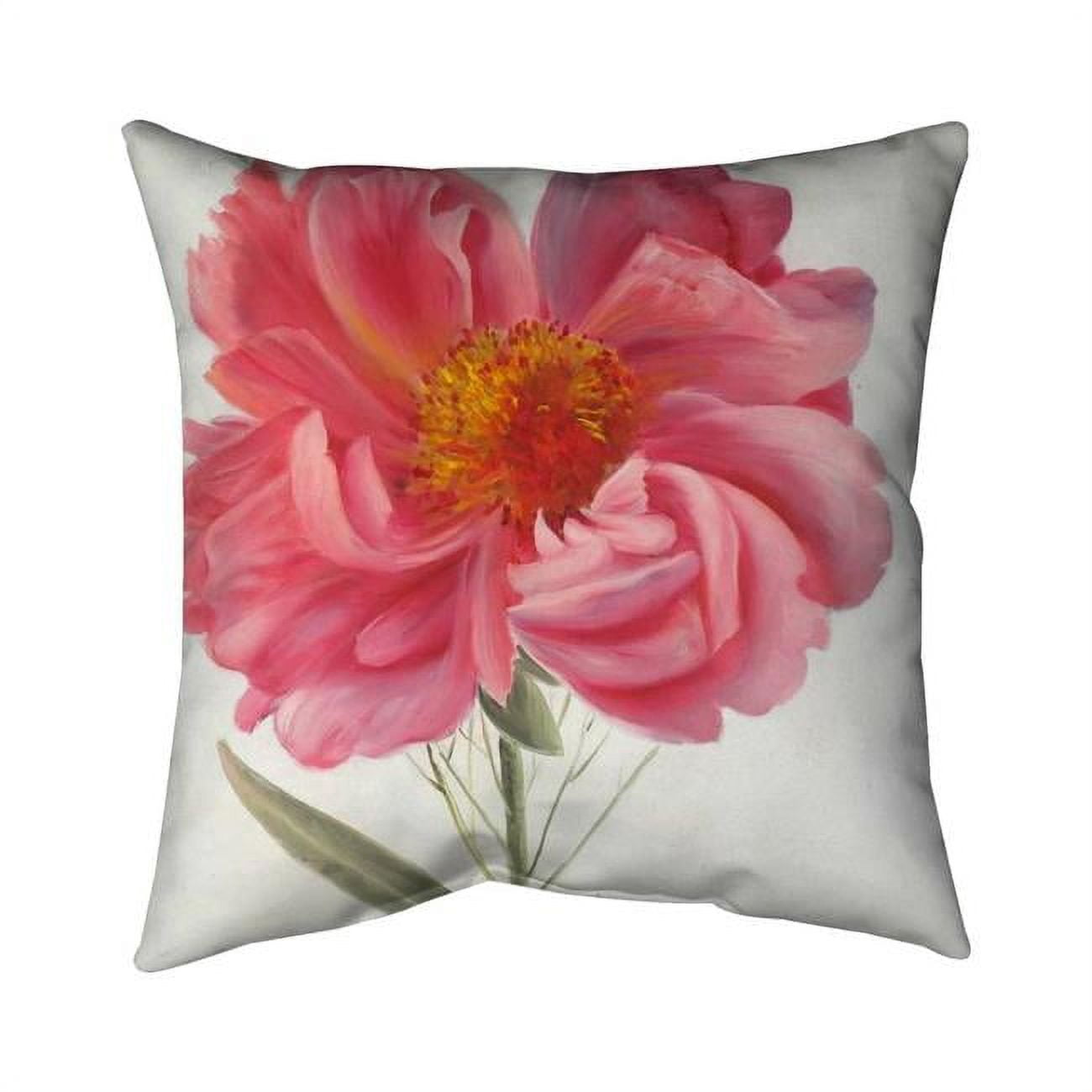 20 x 20 in. Pink Peony Flower-Double Sided Print Indoor Pillow