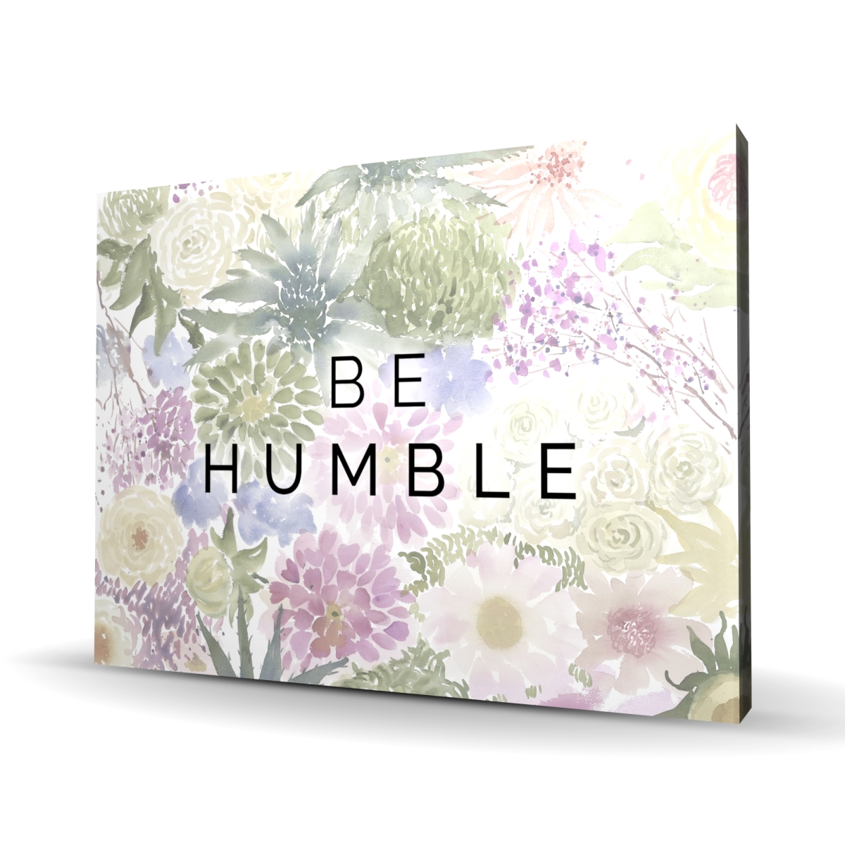 C1RC3648VYEZYK 36 x 48 in. Be Humble - Illustrative Flowers Canvas for Home Decor