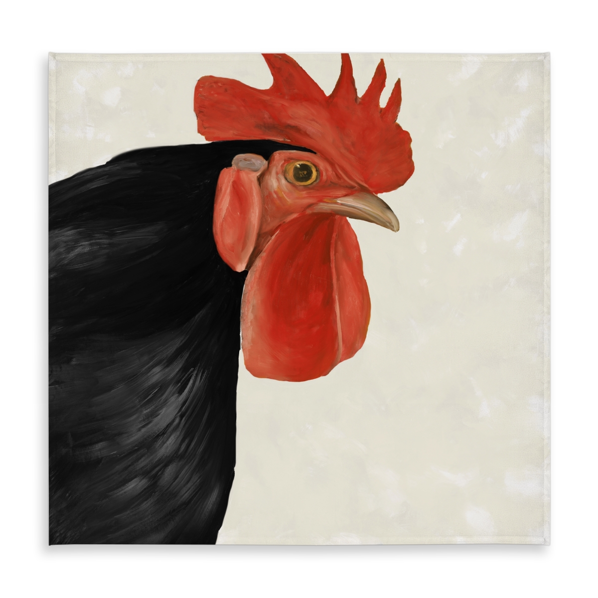 Picture of Begin Home Decor C1TC5858IFQEAN 58 x 58 in. Black Hen Tablecloth - Indoor & Outdoor Farm Animal Decor
