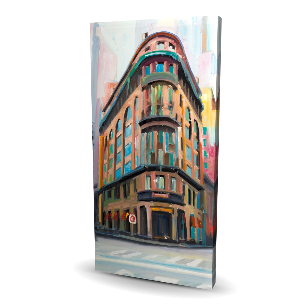 C1RC2448I75XK4 24 x 48 in. Brown Cities Canvas -   York Building Architecture Decor