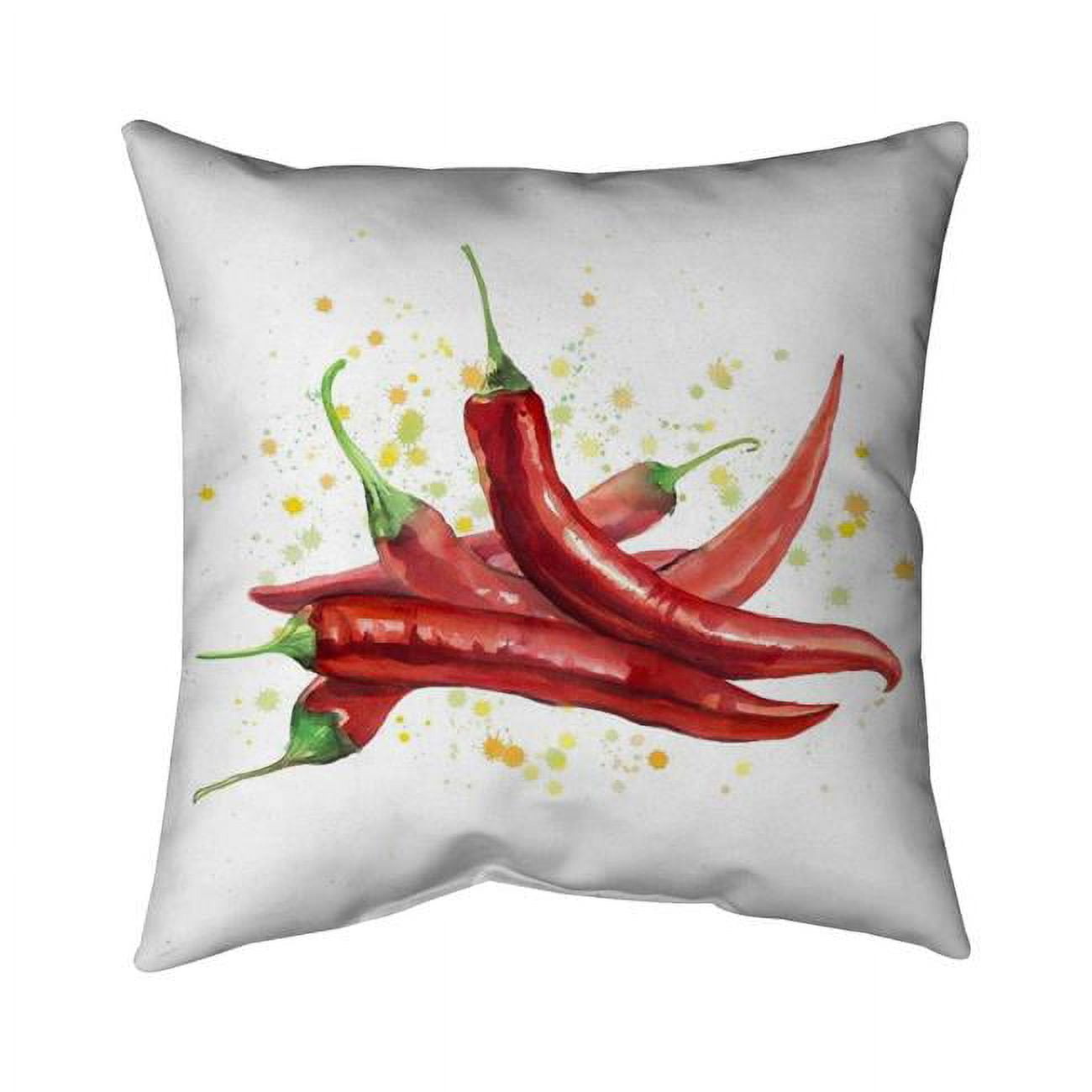 20 x 20 in. Red Hot Peppers-Double Sided Print Indoor Pillow