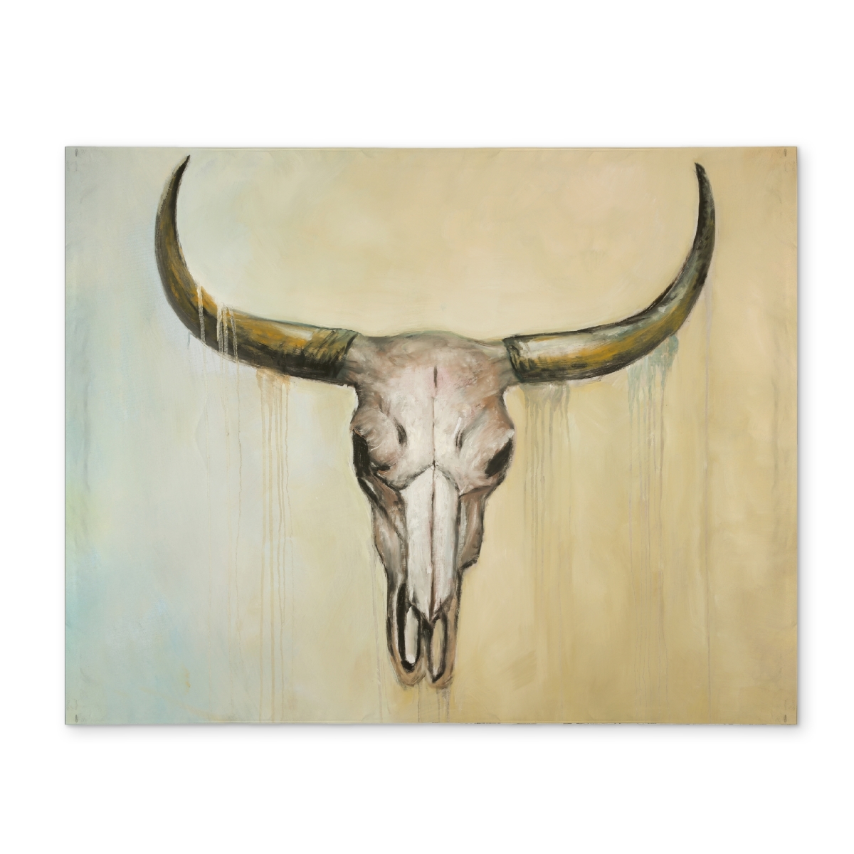 Picture of Begin Home Decor CPPM14181FW6WZ 14 x 18 in. Cow Skull Placemat - Brown Polyester, Bedroom Decor