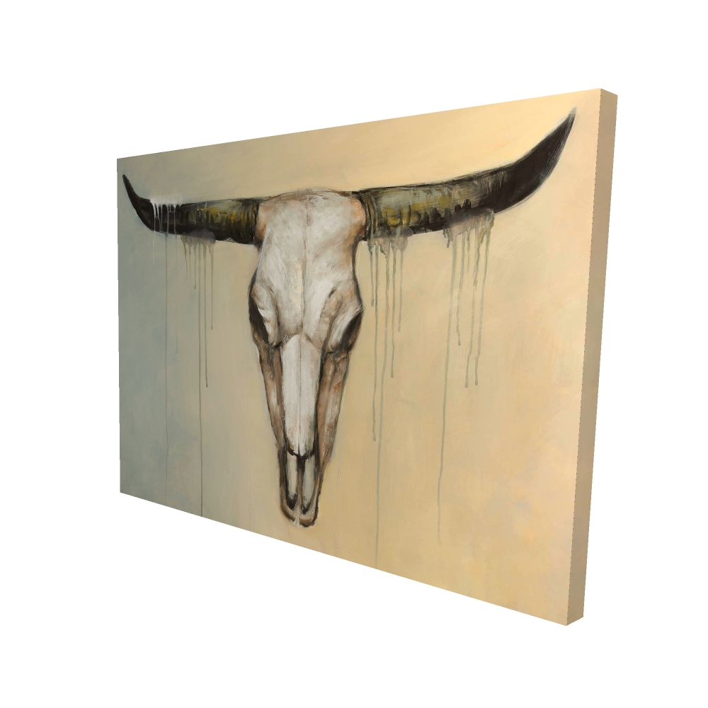 2080-3648-AN260 36 x 48 in. Bull Skull - Beige Canvas Bedroom Decor - Home Wall Art
