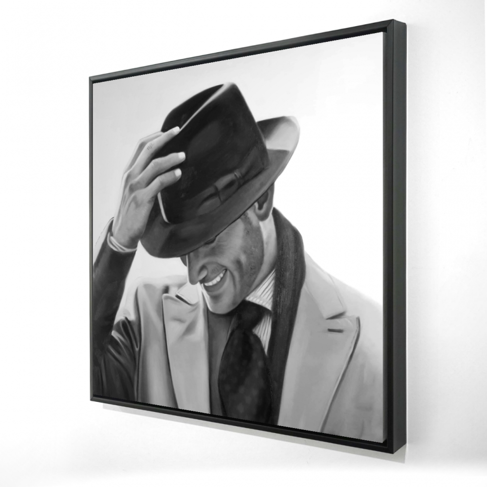 2081-3636-FA26 36 x 36 in. Well-Dressed Man - Hyperrealist Figurative Canvas - Home Decor