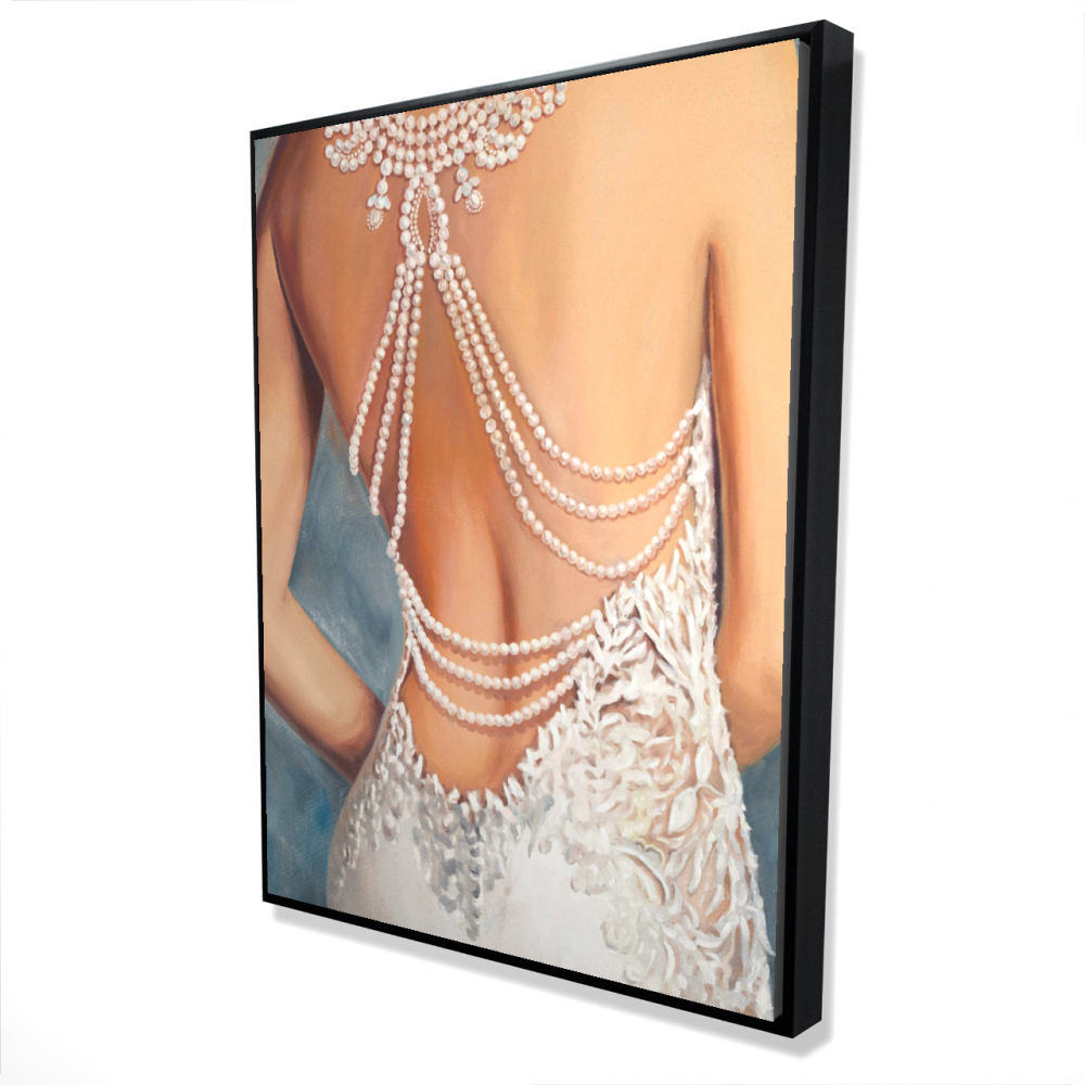 2081-4836-FA46 36 x 48 in. Wedding Dress Blue Bedroom Canvas - Elegant Home Decor