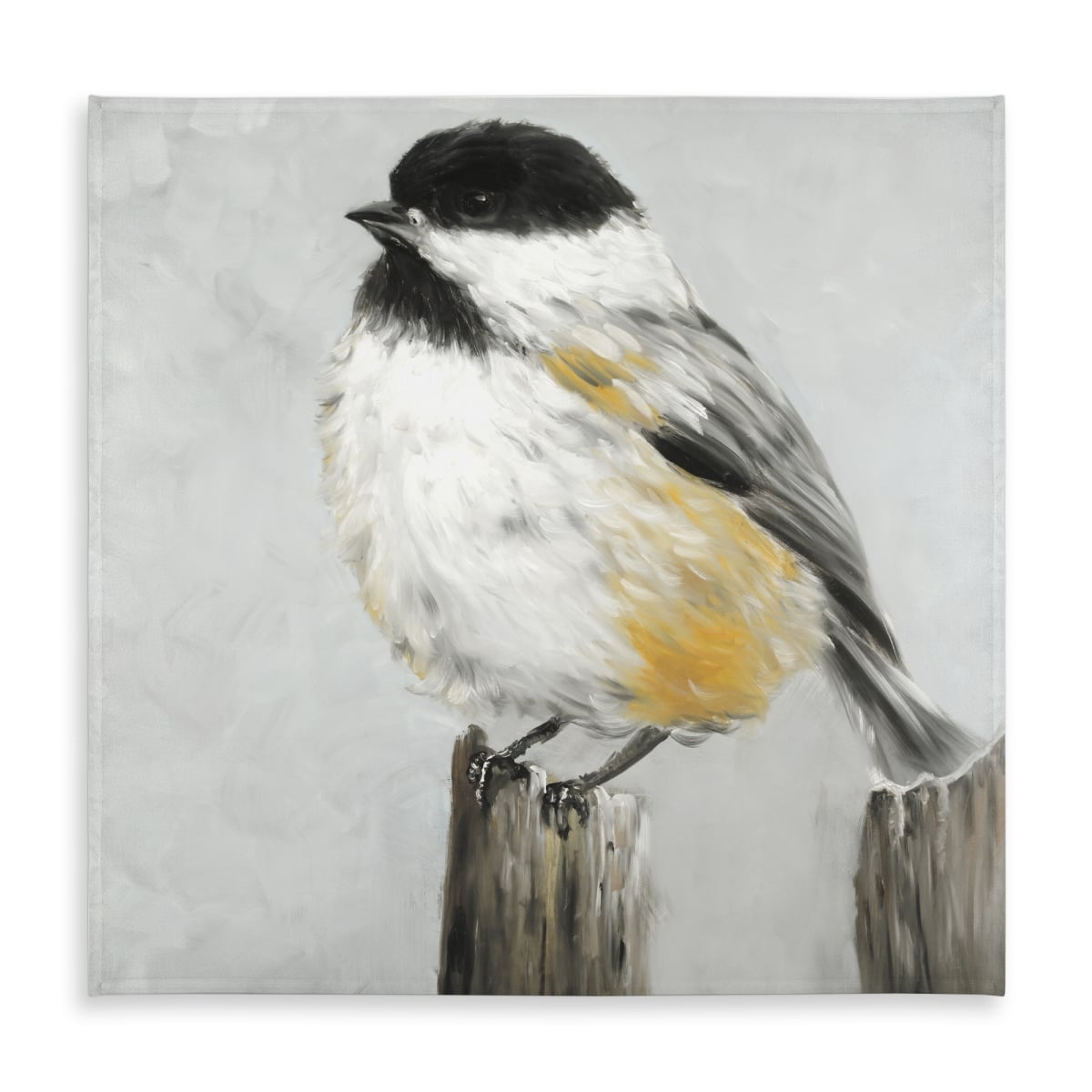 Picture of Begin Home Decor C1TC5858Z5RMV7 58 x 58 in. Coal Tit Bird Tablecloth - Gray Animals Indoor Outdoor Decor