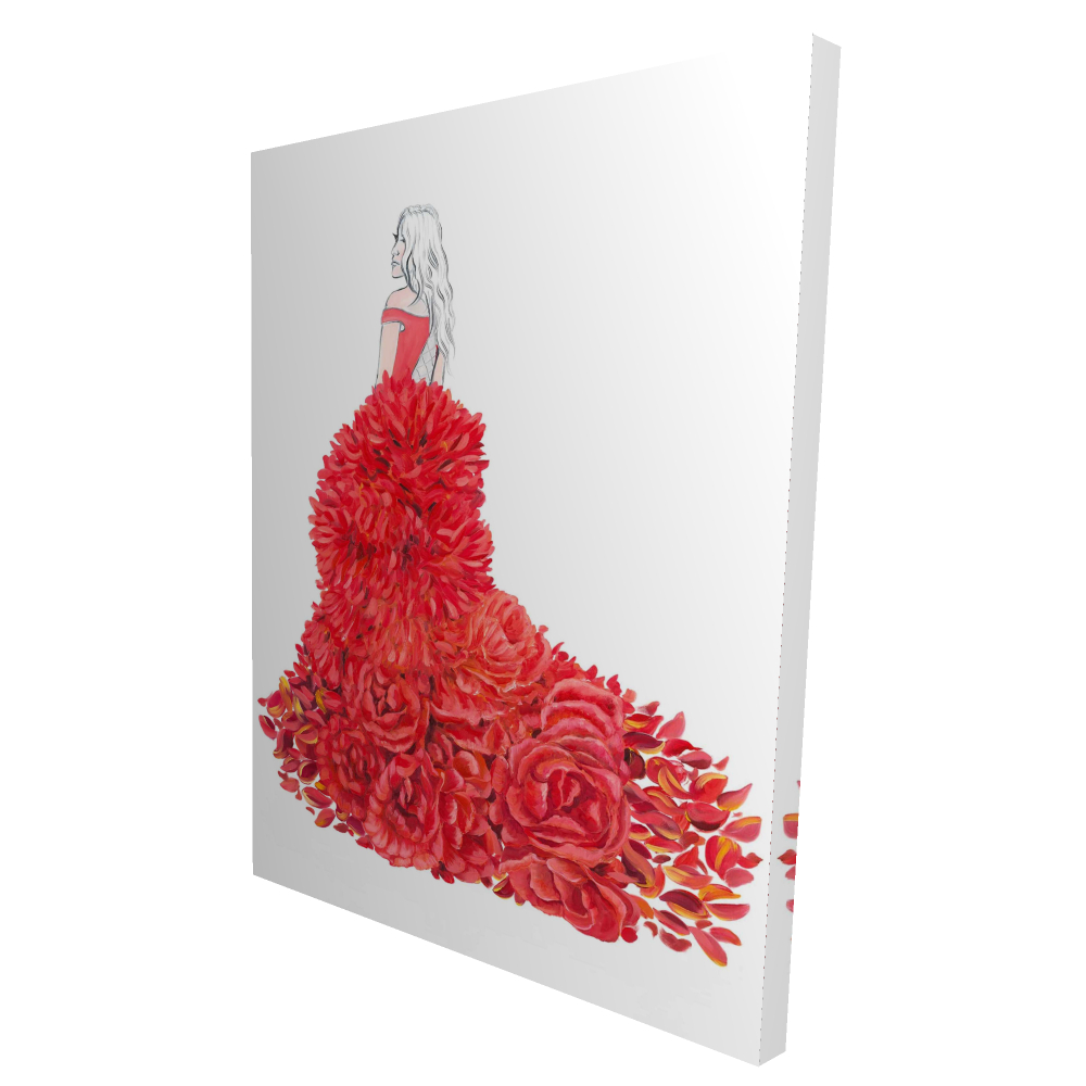 2080-4836-FA47 36 x 48 in. Flower Dress - Romantic Clothes Canvas for Home Decor