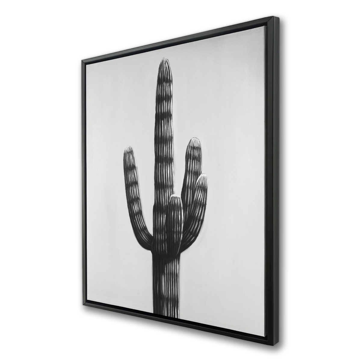 C1FC3648CTMU7W 36 x 48 in. Large Cactus - Framed Canvas Wall Art for Bedroom Decor