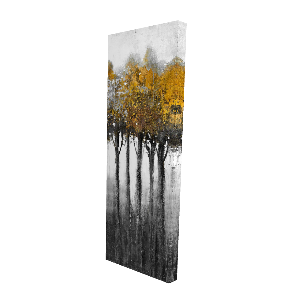 2080-6020-LA12-2 20 x 60 in. Illuminated Forest - Yellow Office Canvas for Home Decor