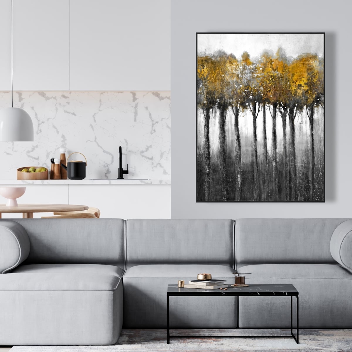 C1FC36481PONP8 36 x 48 in. Illuminated Forest - Framed Canvas Landscape for Home Decor