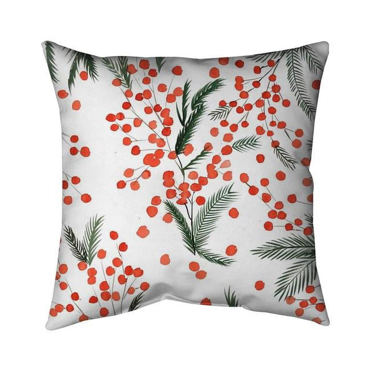 20 x 20 in. Mistletoe Leaf Pattern-Double Sided Print Indoor Pillow