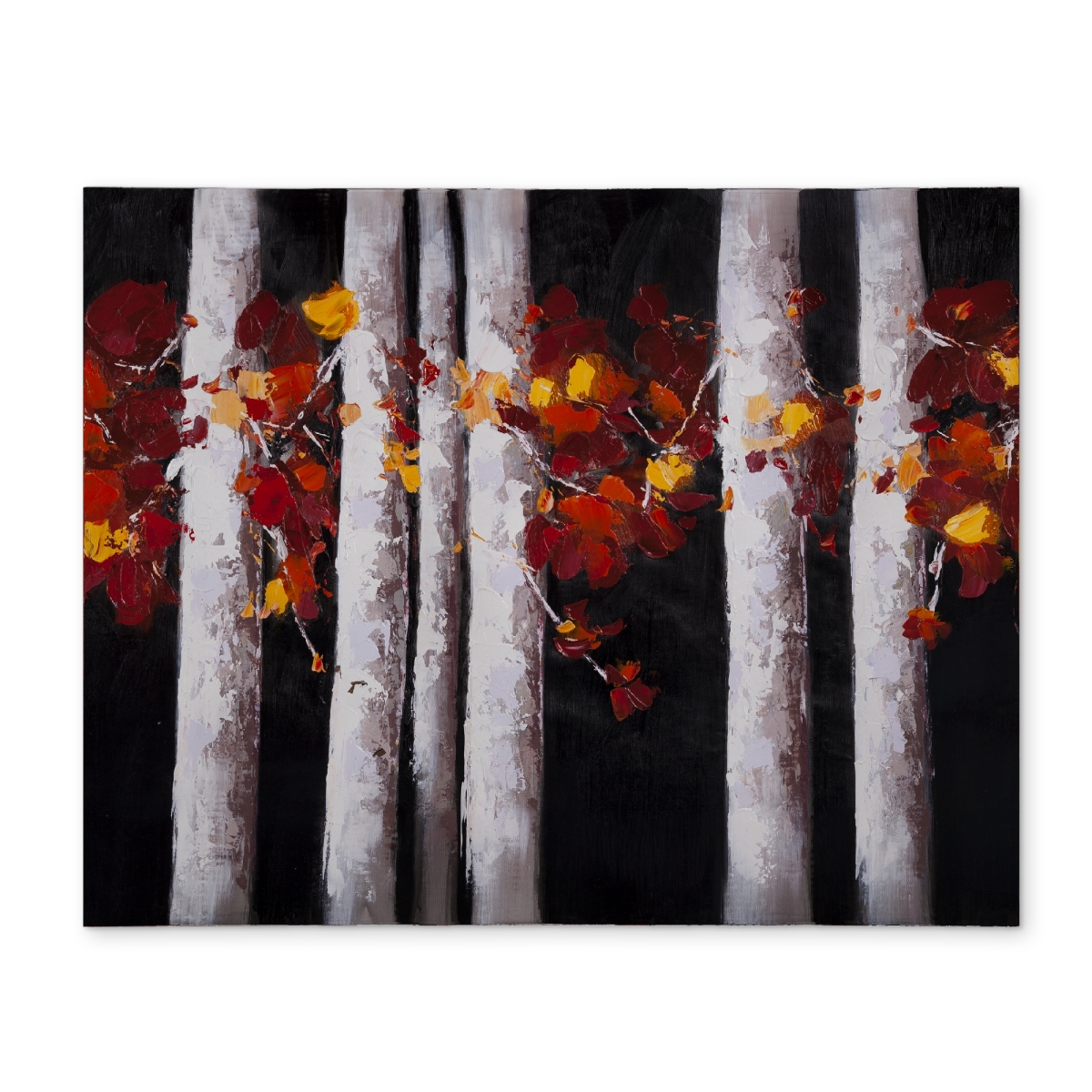 Picture of Begin Home Decor CPPM1418TPXQJ6 14 x 18 in. White Trees Orange Leaves Placemat - Contemporary Bedroom Decor