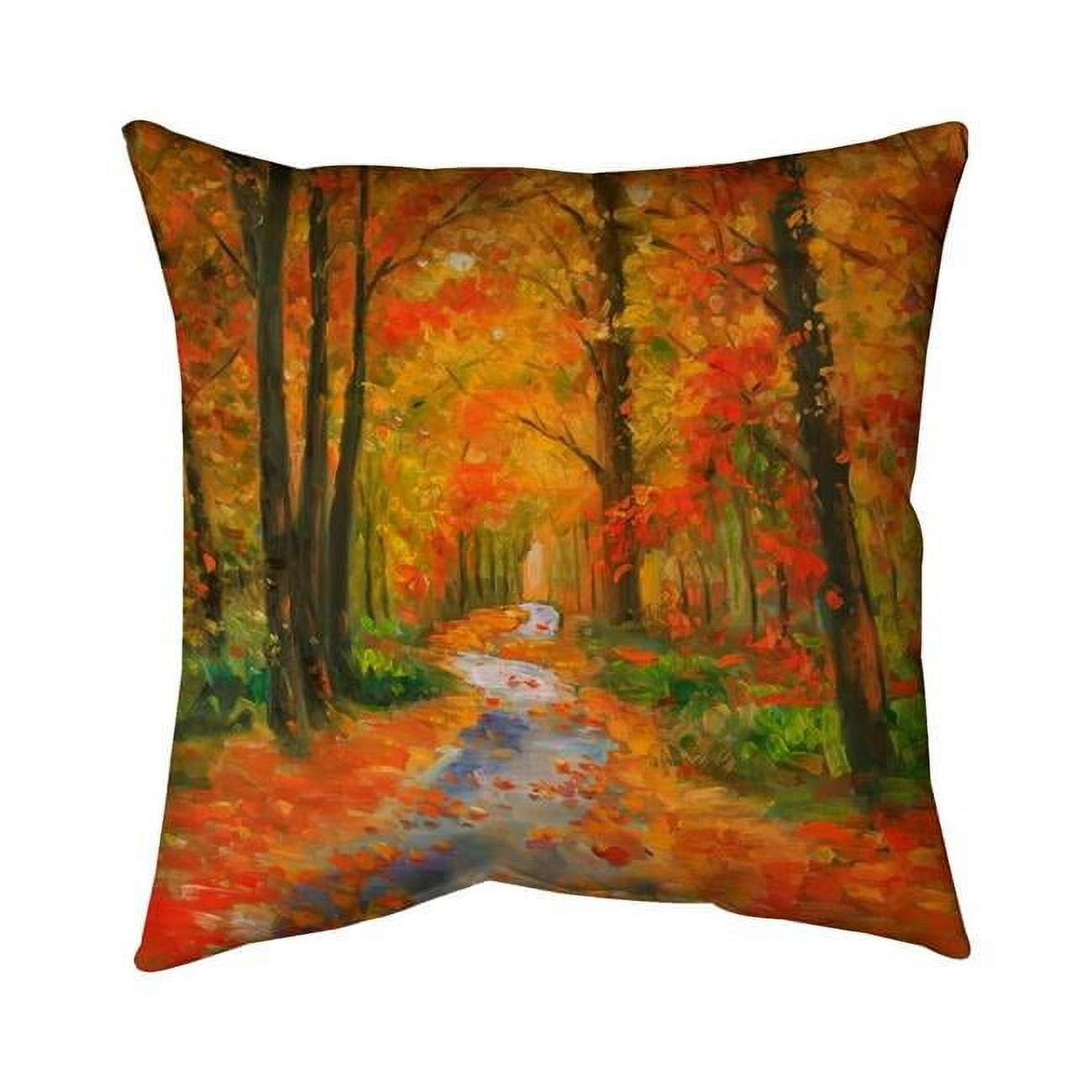 20 x 20 in. Autumn Trail-Double Sided Print Indoor Pillow