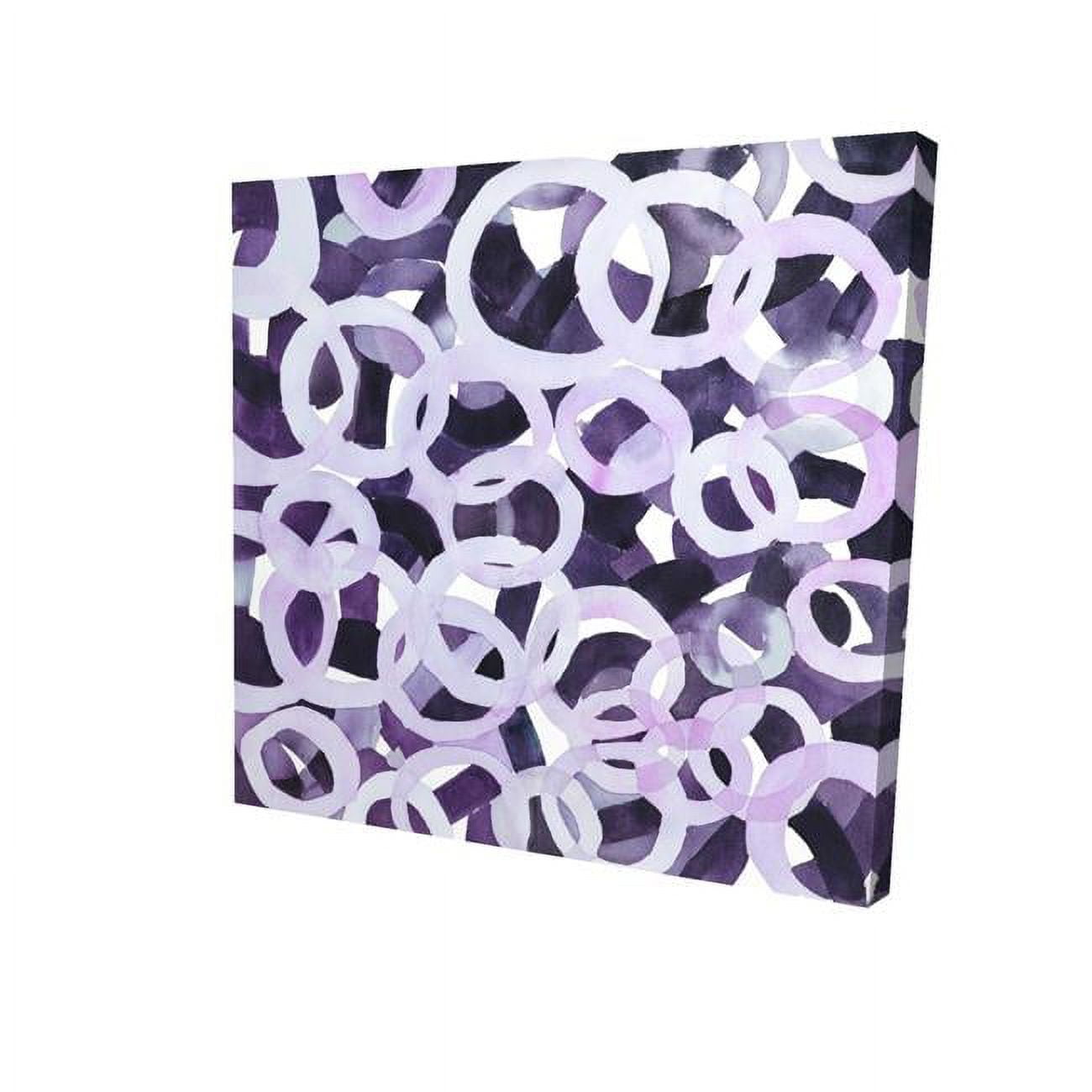 32 x 32 in. Abstract Purple Circles-Print on Canvas