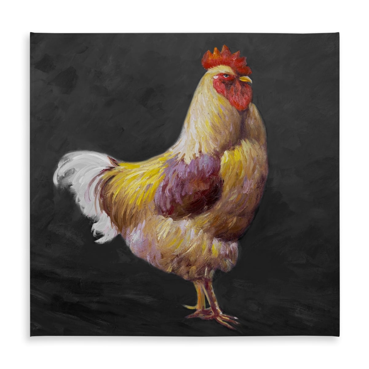 Picture of Begin Home Decor C1TC5858UQ60SE 58 x 58 in. Beautiful Rooster 2 Tablecloth - Farm Animal Decor, Indoor & Outdoor