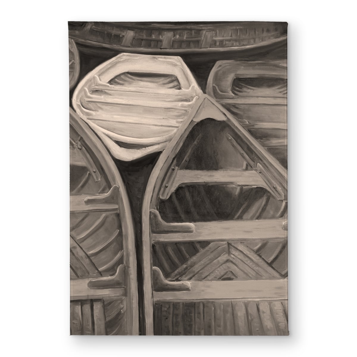 CODM1724E23VUA 17 x 24 in. Sepia Canoes Indoor Outdoor Door Mat - Marine Coastal Decor