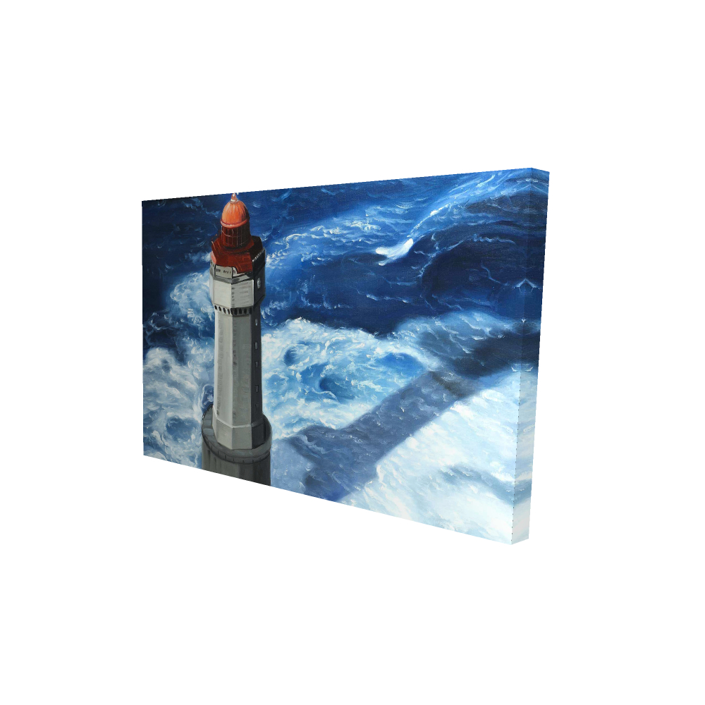 2080-2436-CO77 24 x 36 in. The Headlight of Jument - Waves Hyperrealist Canvas Art