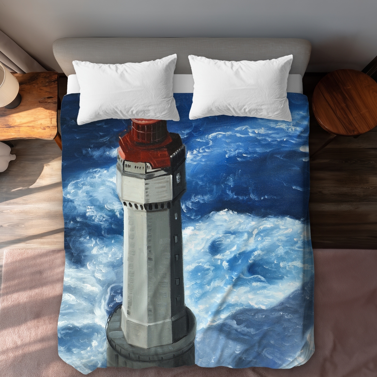 C1DCQSW07ACULL Queen Size Hyperrealist Blue Bedroom Duvet Cover - Home Decor