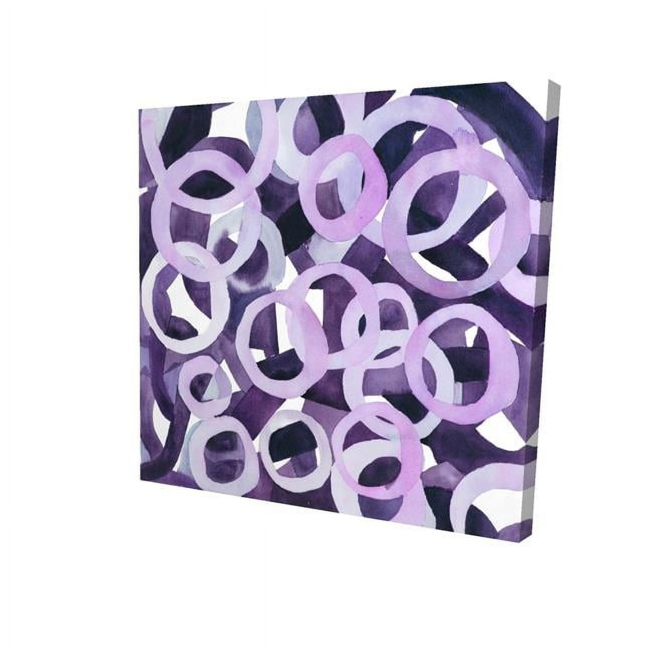 32 x 32 in. Abstract Purple Rings-Print on Canvas