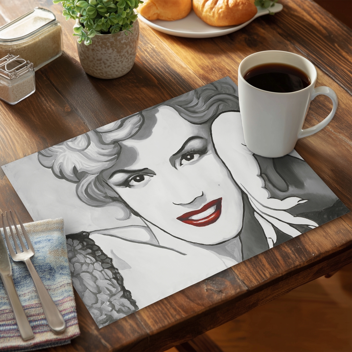 Picture of Begin Home Decor C4PP1418O8UPSX 14 x 18 in. Vintage Style Marilyn Monroe Polyester Placemat - Home Decor - Set of 4