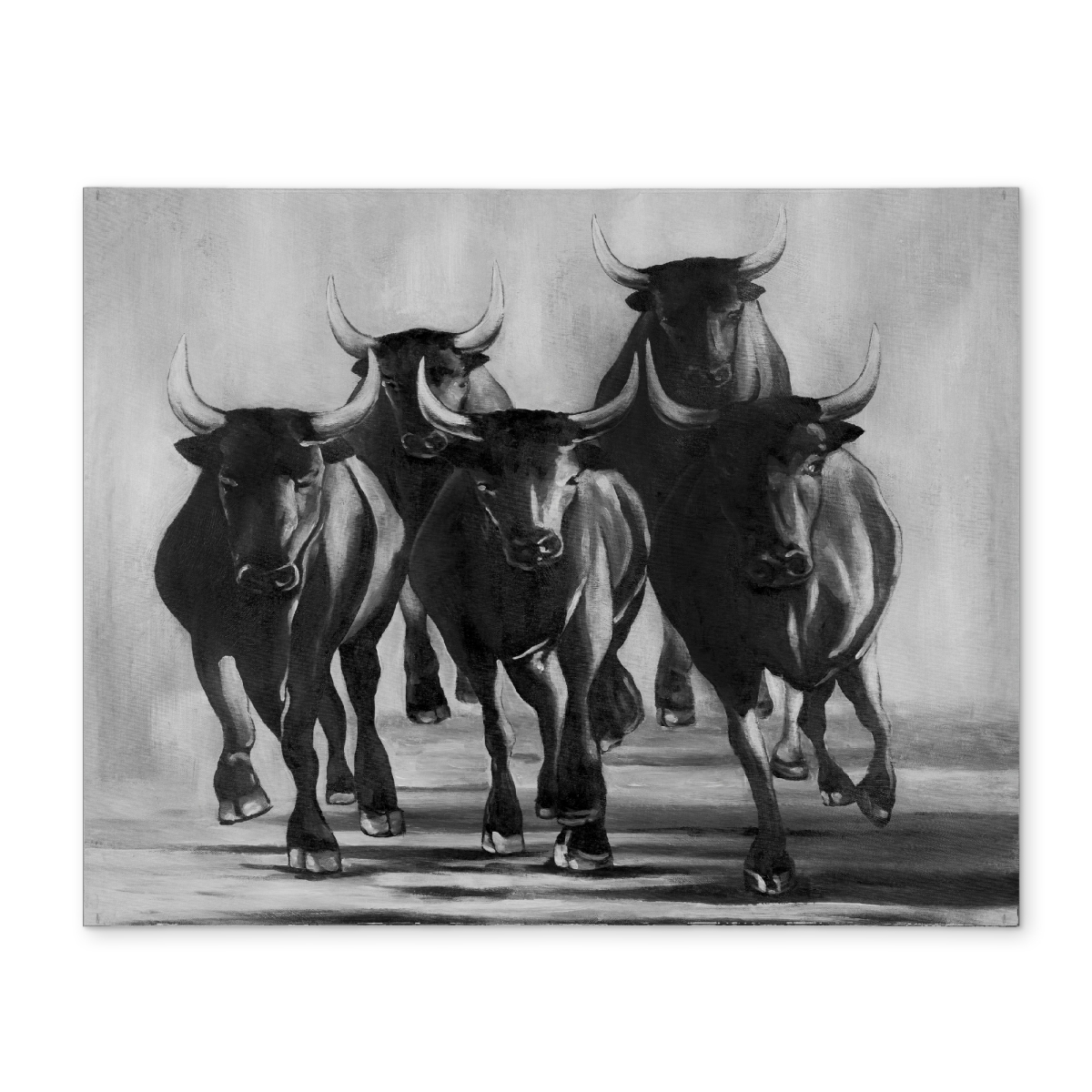 Picture of Begin Home Decor CPPM1418INHSE0 14 x 18 in. Monochrome Bull Placemat - Farm Animal Decor for Man Cave