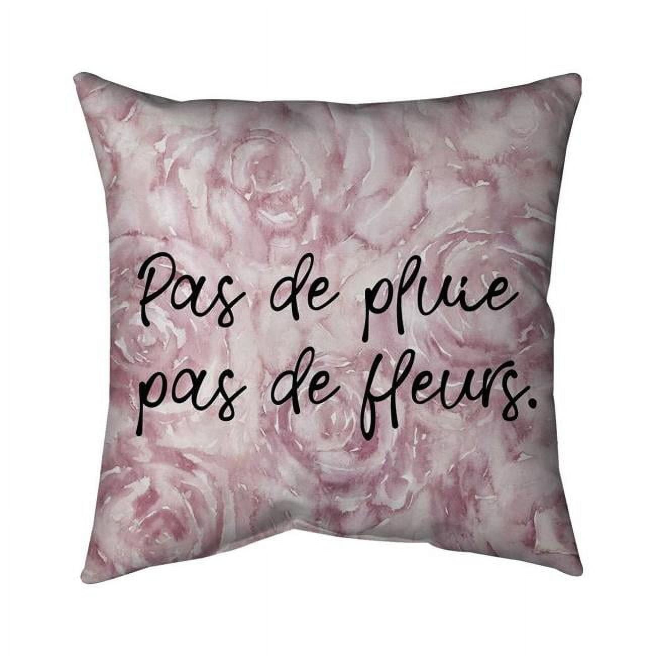 20 x 20 in. Pas De Pluie Pas De Fleurs-Double Sided Print Indoor Pillow