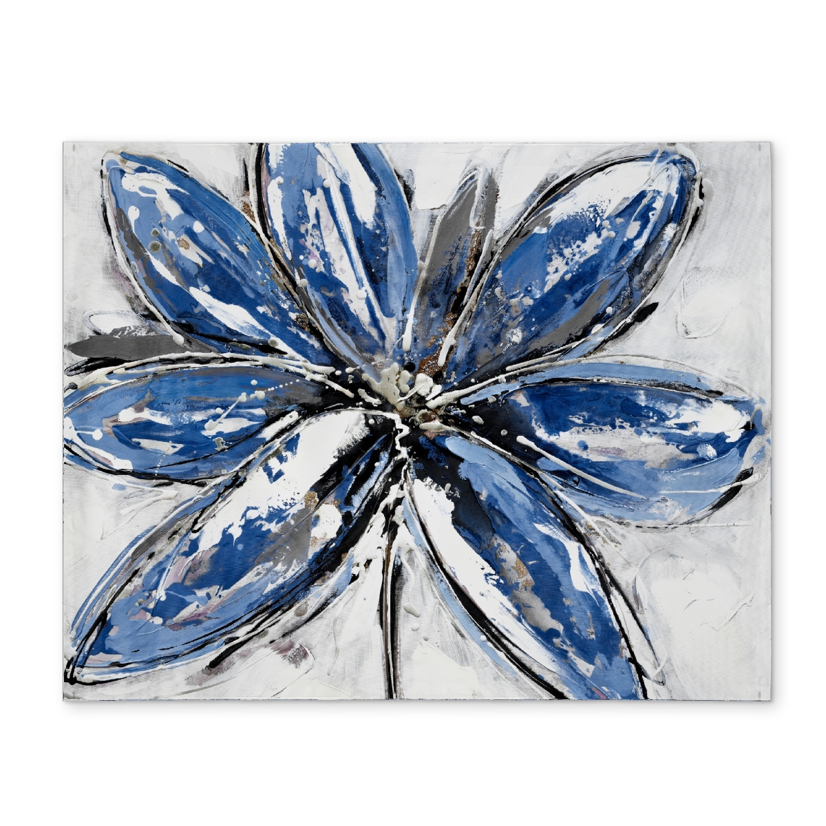 Picture of Begin Home Decor CPPM1418EM8SOD 14 x 18 in. Blue Petal Botanical Polyester Placemat for Bedroom Decor