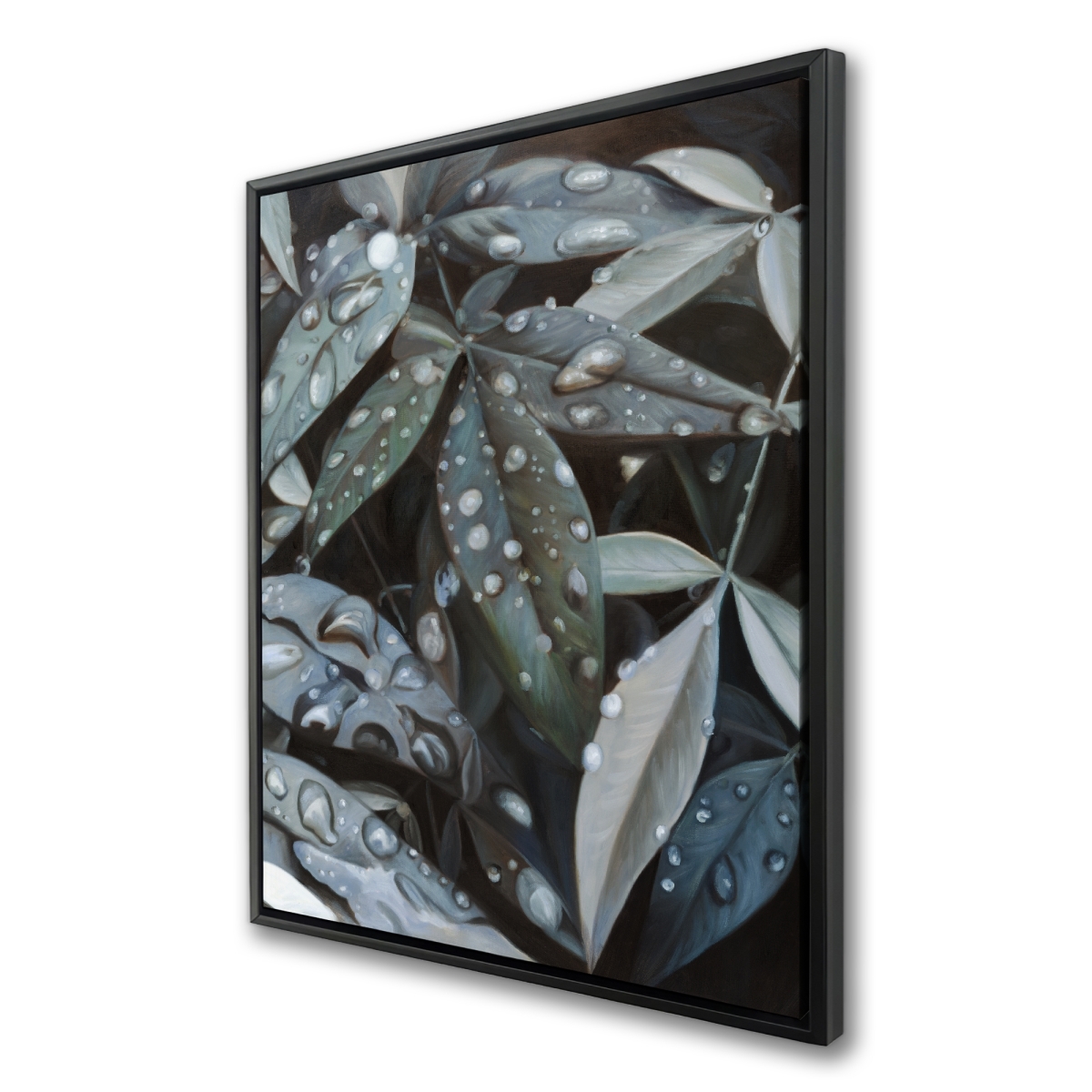 C1FC3648OGRF2A 36 x 48 in. Leaves After Rain - Floral Canvas Art for Living Room Decor