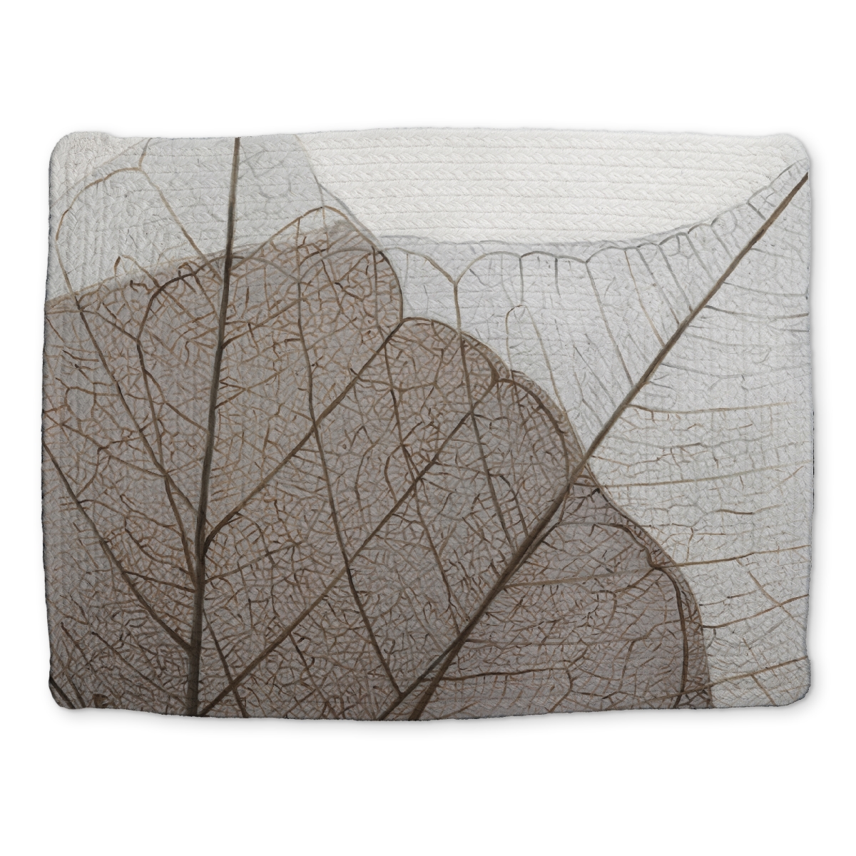 Picture of Begin Home Decor CBPM1418J9EAL3 14 x 18 in. Brown Rustic Floral Botanical Placemat - Translucent Leaves Decor