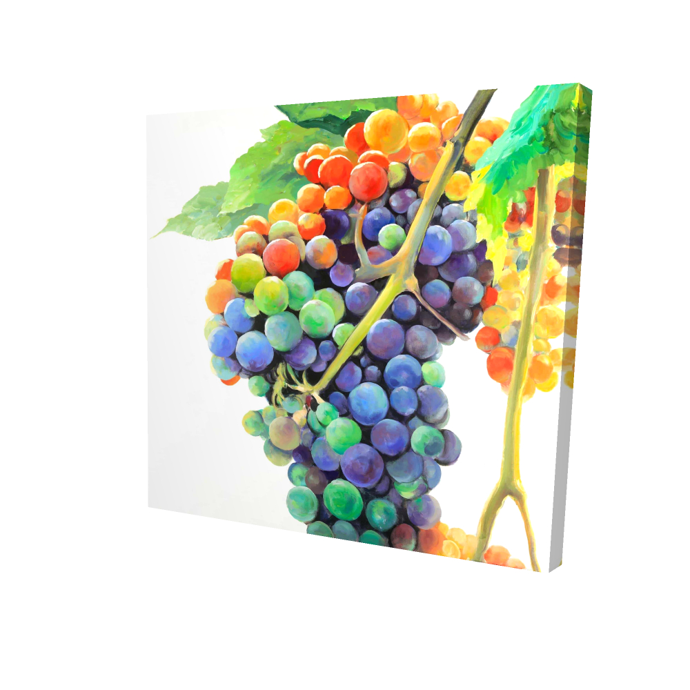 2080-3636-GA68 36 x 36 in. Colorful Bunch of Grapes - Orange Still Life Canvas Decor