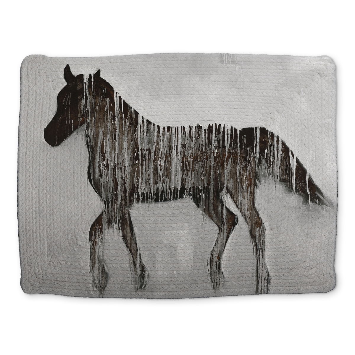 Picture of Begin Home Decor CBPM1418HQ1OIG 14 x 18 in. Gambading Abstract Horse Placemat - Farm Animal Home Decor