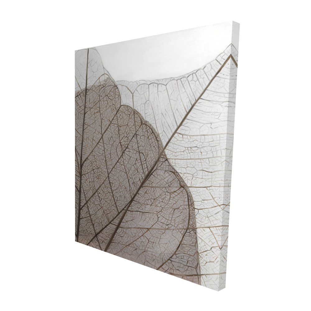 2080-6048-FL377 48 x 60 in. Translucent Dried Leaves - Rustic Brown Canvas for Home Decor