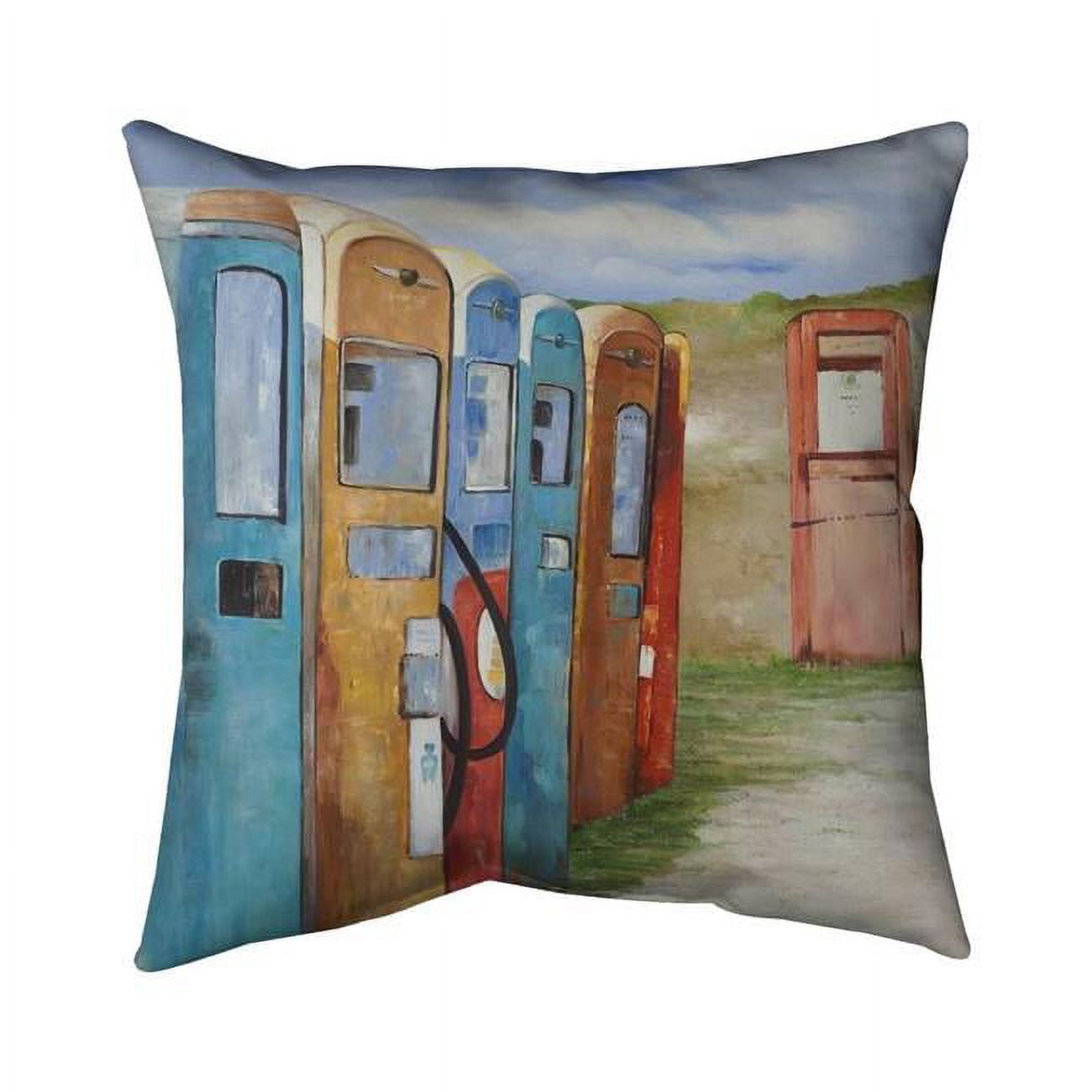 20 x 20 in. Old Gas Pumps-Double Sided Print Indoor Pillow