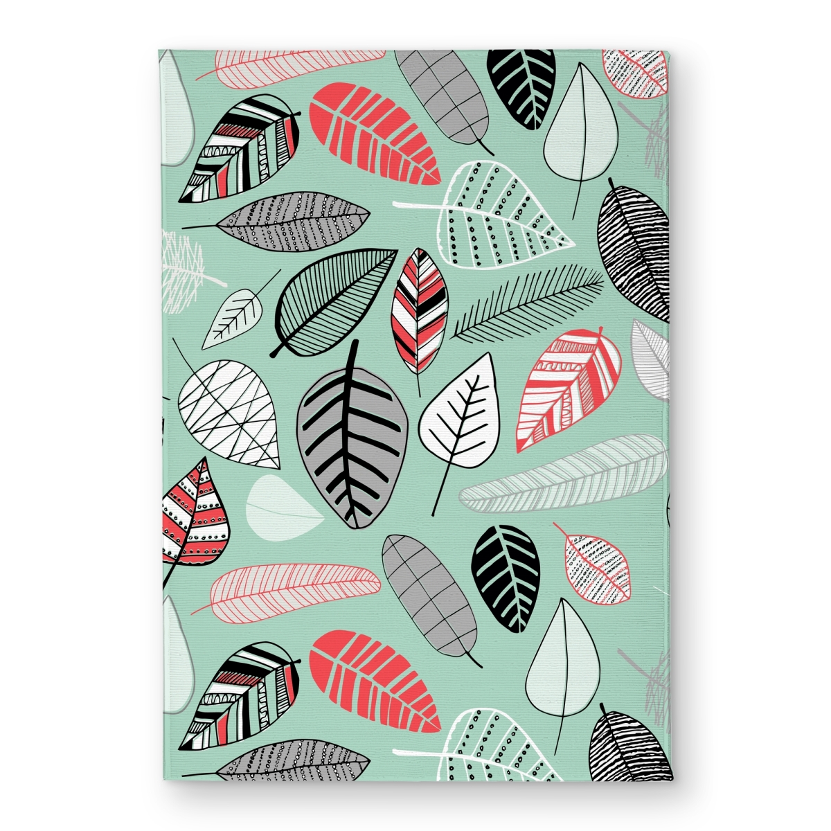 CODM17249WL4GX 17 x 24 in. Turquoise Leaf Patterns Door Mat - Bedroom Decor - Indoor Outdoor
