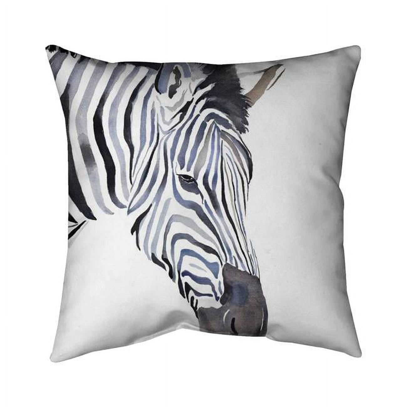 26 x 26 in. Zebra-Double Sided Print Indoor Pillow
