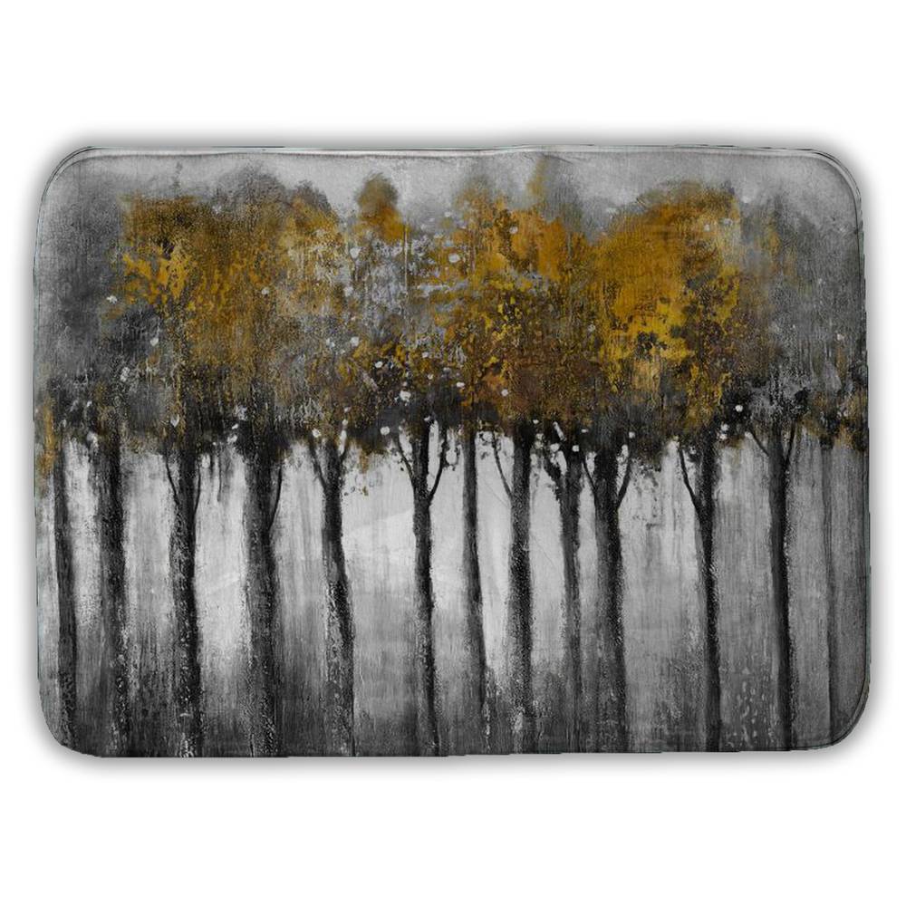 5930-1724-LA12-2 17 x 24 in. Illuminated Forest Trees Gray Bath Mat - Home Decor Essential