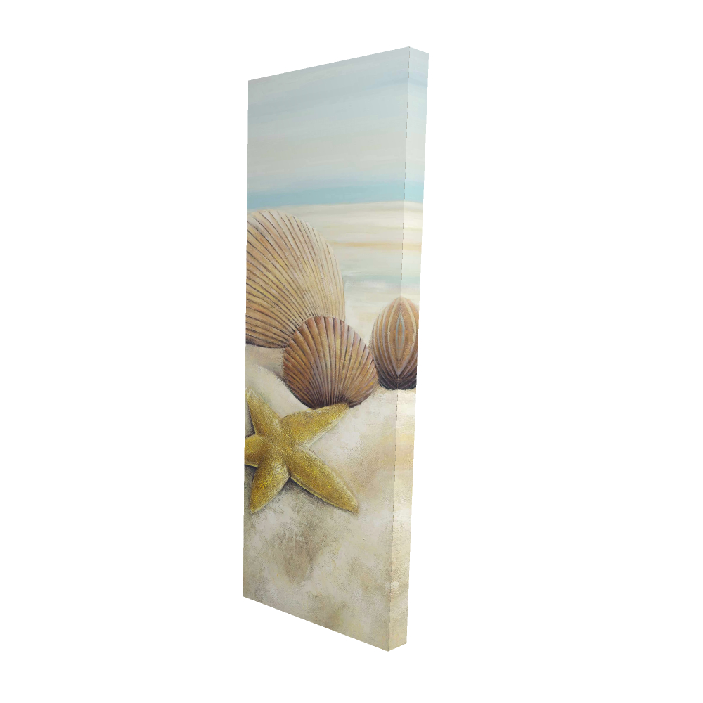 2080-6020-CO43 20 x 60 in. Starfish & Seashells Beach Canvas - Animals Bathroom Decor