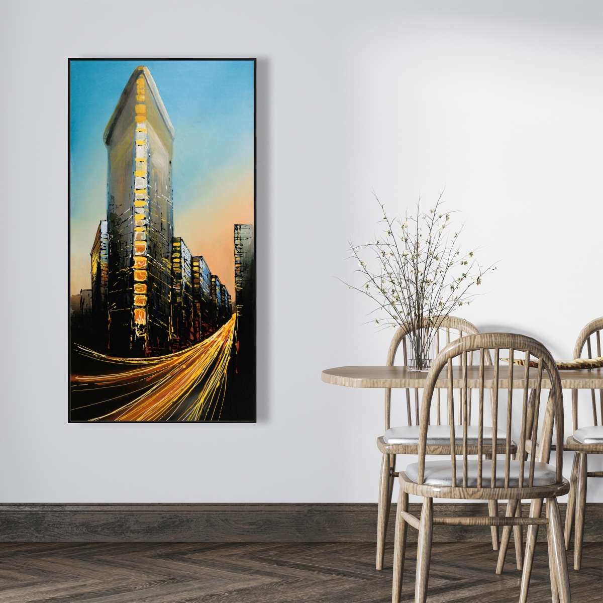 C1FC2448TY0COJ 24 x 48 in. Flatiron Building in Light - Framed Canvas Home Decor